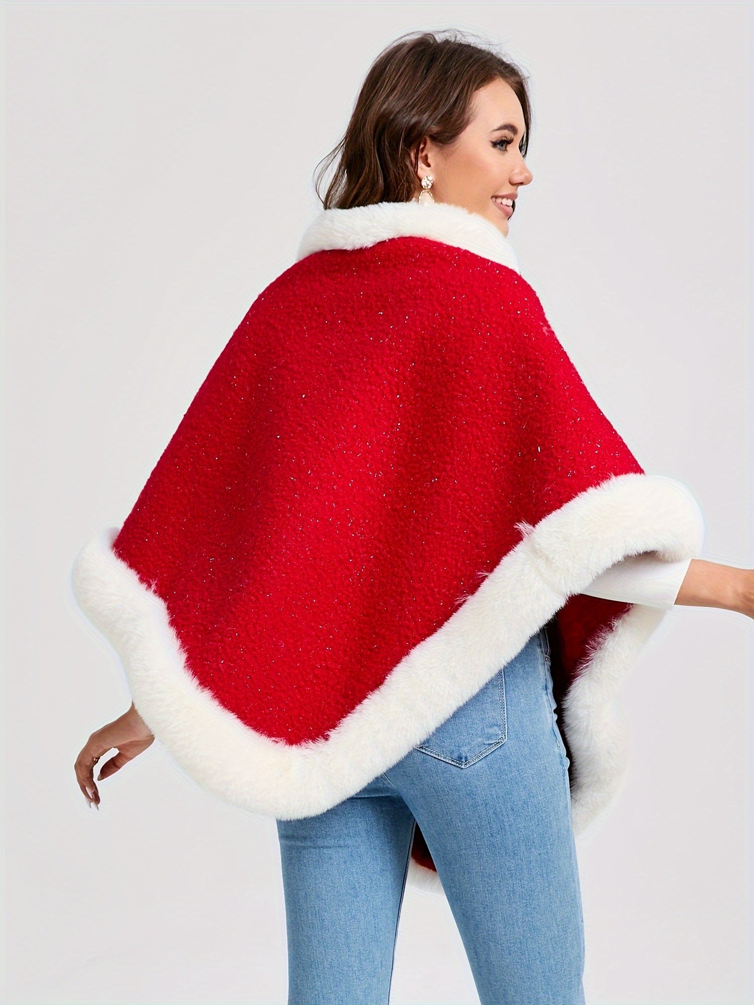 Liselotte Fluffy Poncho - Warmth and Comfort for Cold Days