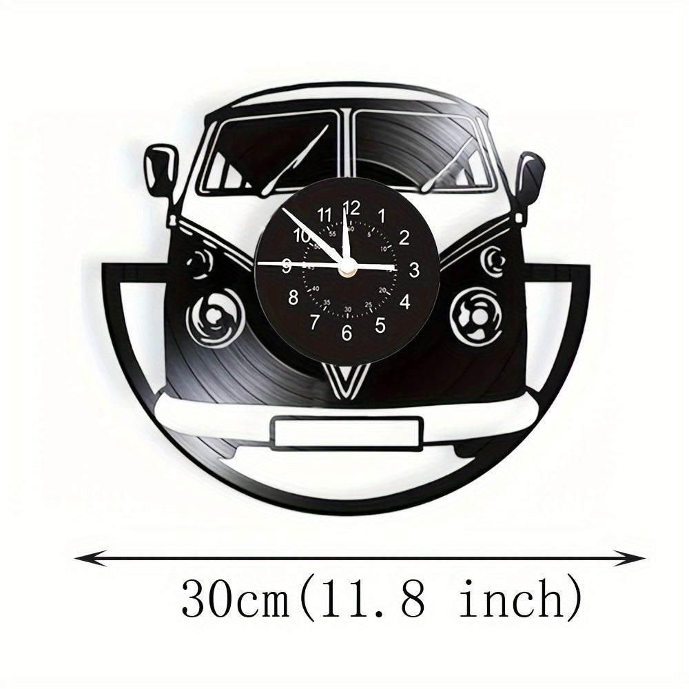 Vintage Minibus Wall Clock - Retro Charm for Any Space