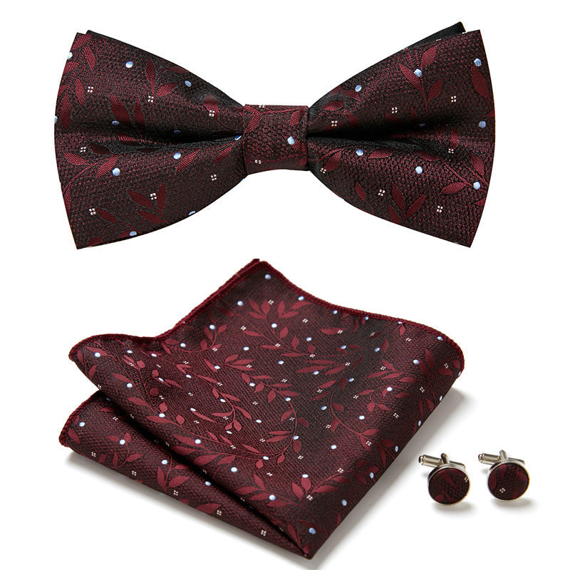 Elegant Bow Tie Set – Handcrafted with Matching Accessories