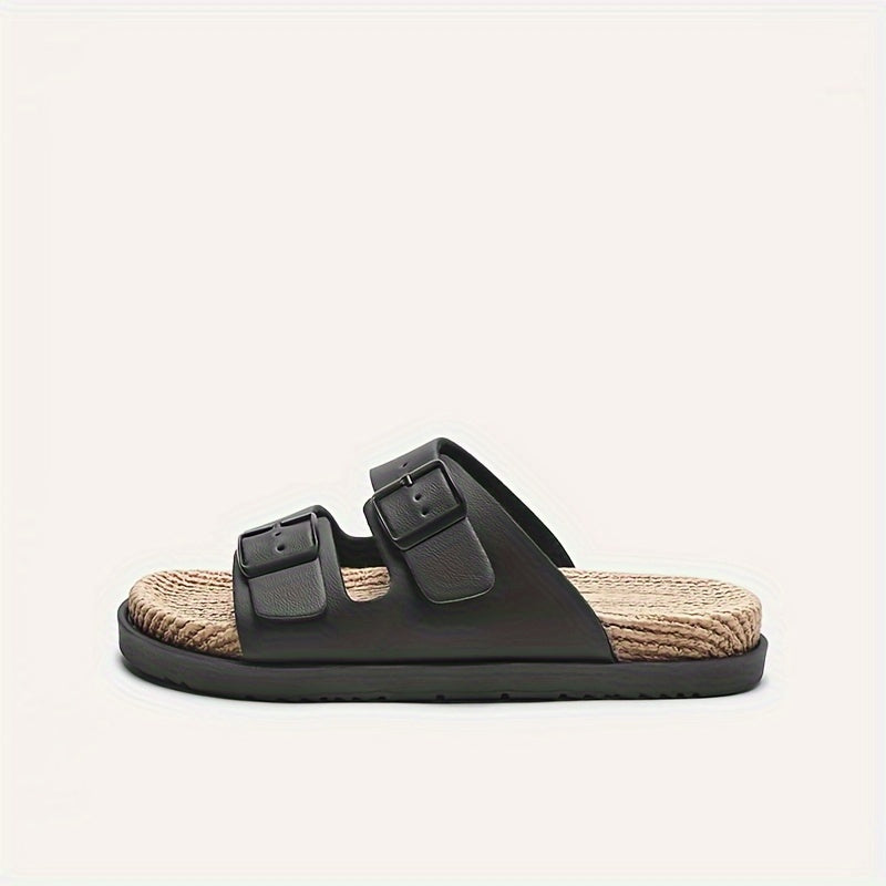 Comfortable Men's Slides with Double Buckle – Practical and Stylish for Indoor and Outdoor Use