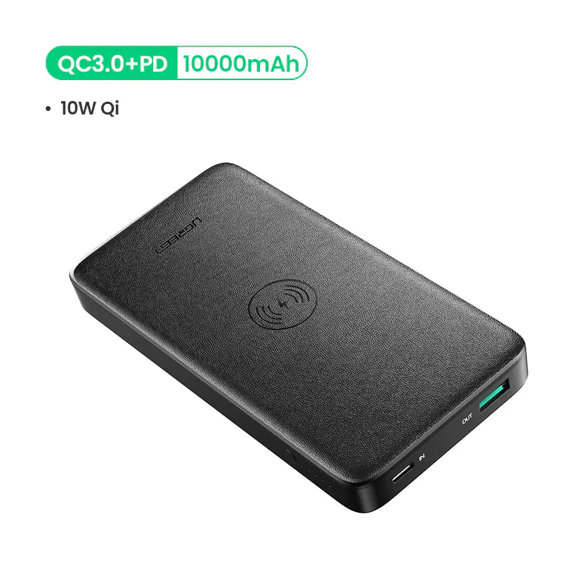 Wireless Fast Charging Power Bank – 10,000mAh Dual Output