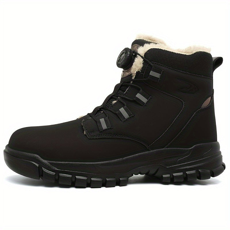 Safety Work Boots for Men with Steel Toes and Fleece – Durable and Puncture Resistant