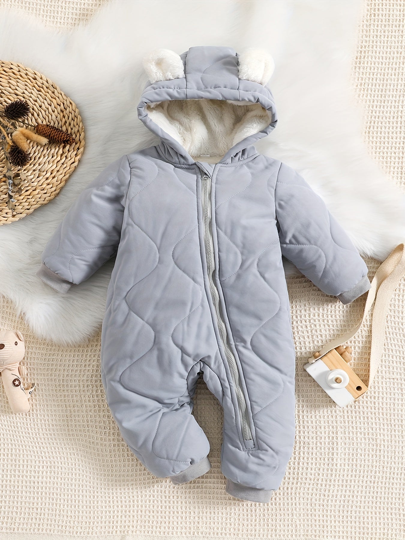 Luca Hooded Romper for Babies - Warm and Cute for Outdoor Adventures