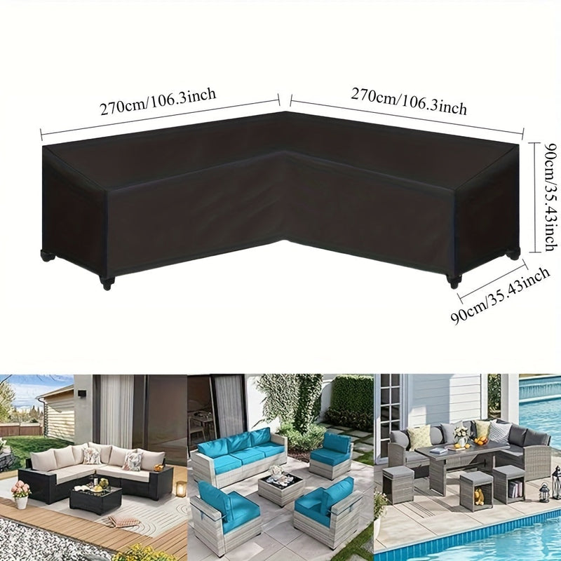 ShieldGuard Outdoor Cover – Robust Protection for V-Shaped Lounge Sets