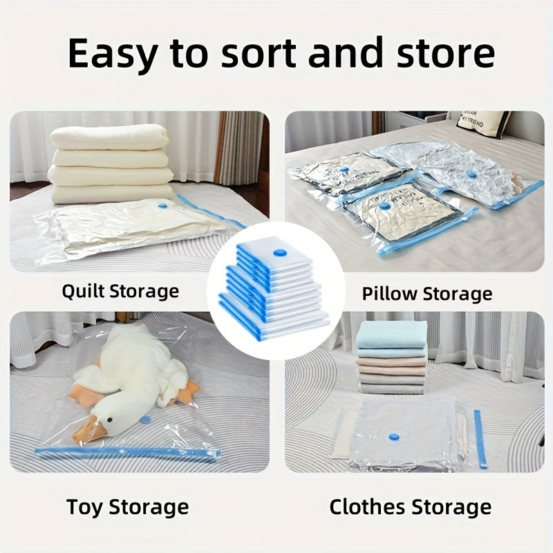 Set of Extra Large Vacuum Storage Bags – Reusable, Waterproof, and Space-Saving