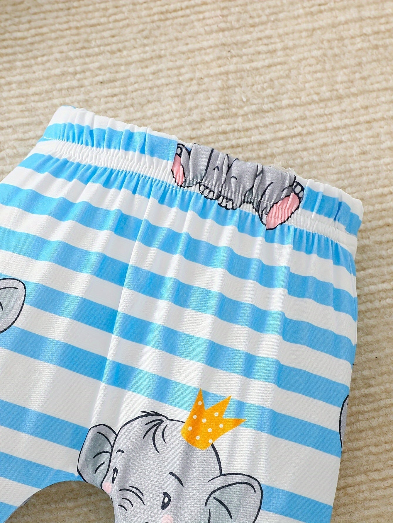 Baby Elephant Outfit Set – Romper, Pants, and Hat for a Joyful Adventure
