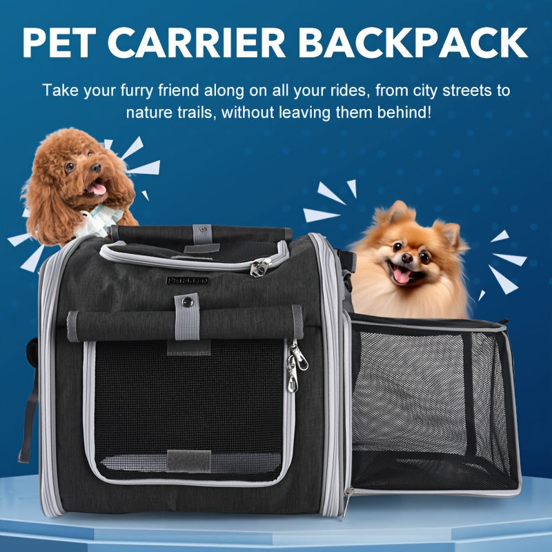 Expandable Pet Bicycle Basket – Comfortable and Safe for Small Dogs and Cats