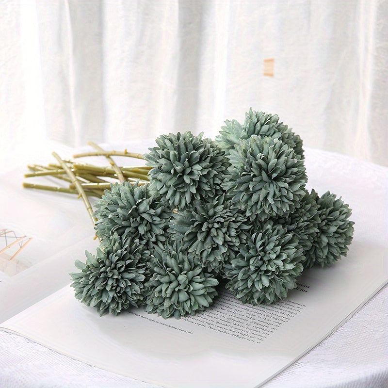 Set of 5 Artificial Chrysanthemum Flowers – Realistic Floral Arrangements for Weddings and Home Decor