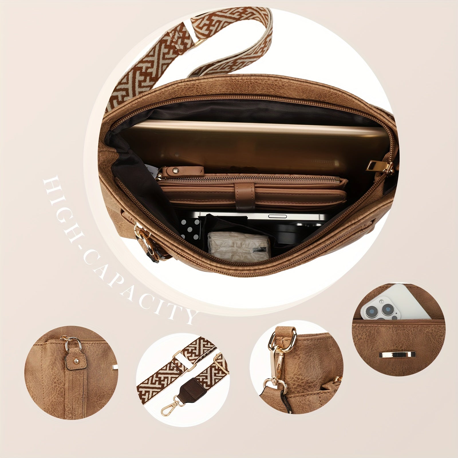 Chic PU Shoulder Bag – Stylish and Spacious for Any Occasion