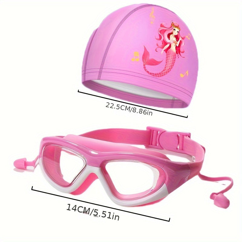 Mermaid Swim Goggles and Swim Cap Set for Kids – Comfort & Playful Protection in the Water