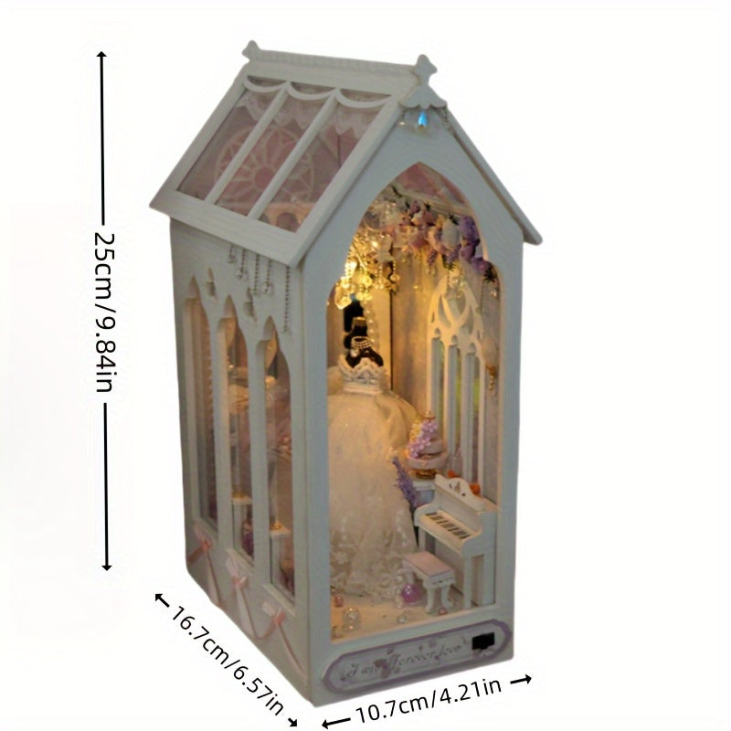 DIY Bridal Dollhouse – 3D Building Set with Lighting and Decorative Furniture