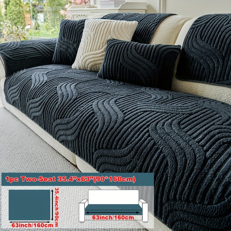 Luxury Plush Sofa Cover – Non-slip and Breathable for a Cozy and Stylish Living Room