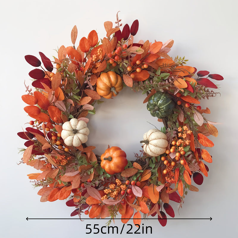 Autumn Wreath with Pumpkins – Warm Atmosphere for Indoors and Outdoors