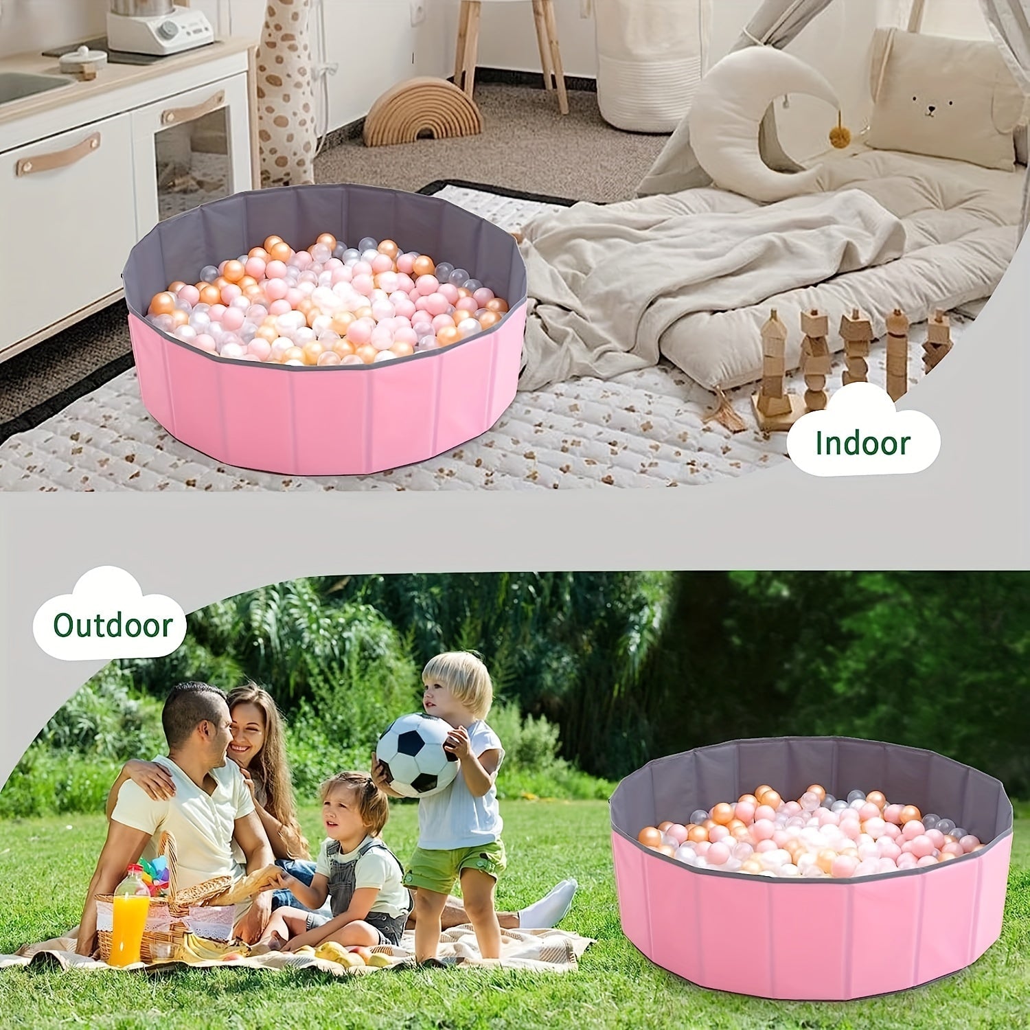 Ocean Ball Pit FunZone - Colorful, Foldable, and Safe Play Fun for Little Ones