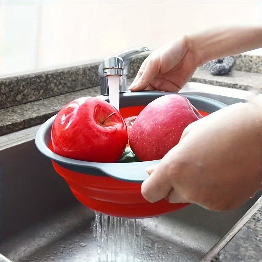 Collapsible Silicone Colander Set – Perfect for Pasta, Vegetables, and Fruit