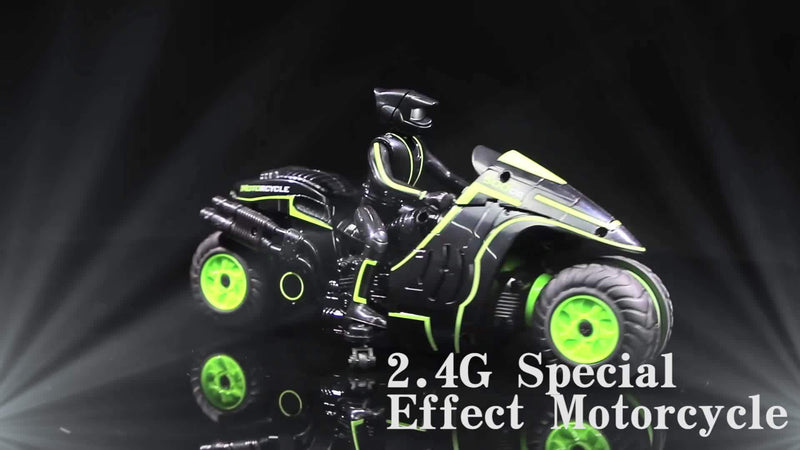 Remote-Controlled Stunt Motorcycle – 360° Rotating Wheels and High Speed for Kids