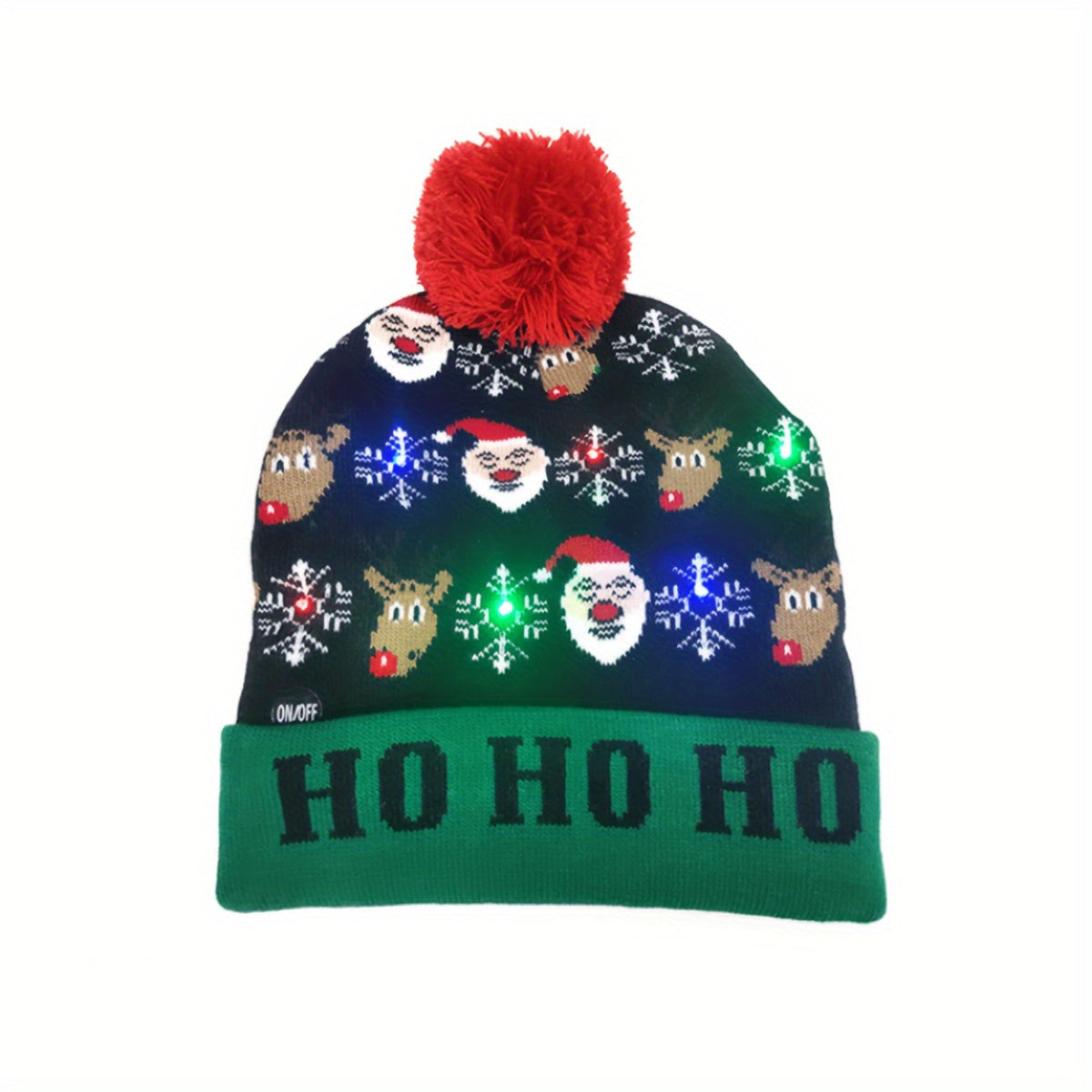 Frosty LED Christmas Hat - Bright and Cheerful for the Holidays