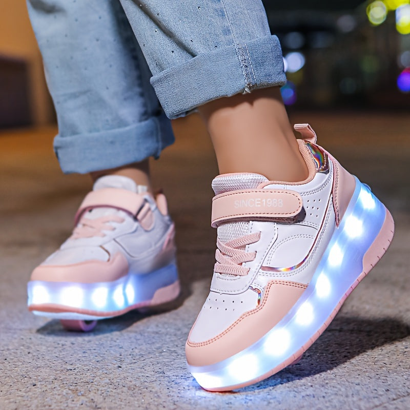 GlowRiders Roller Sneakers - For Kids with Light Show