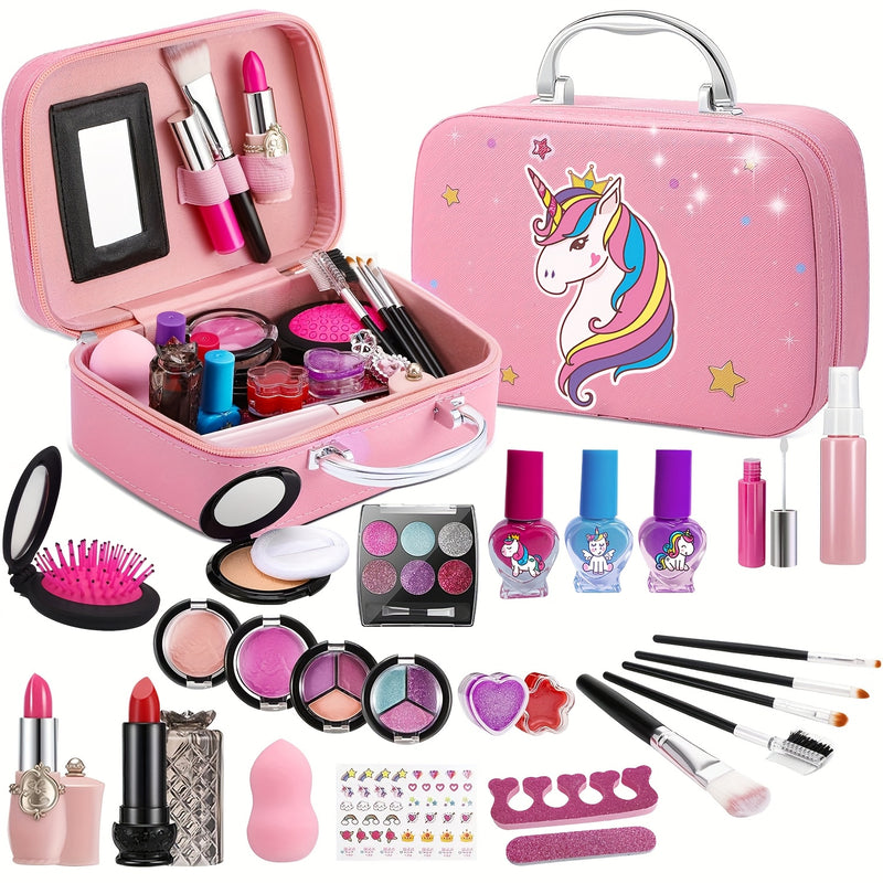 Deluxe Unicorn Makeup Case – Real Cosmetics and Accessories for Girls