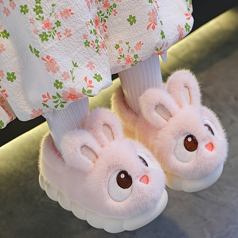 Plush Bunny Slippers for Kids - For Comfortable Winter Days