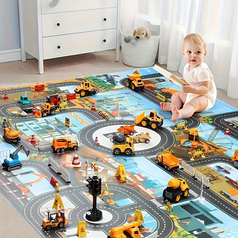 Construction Adventure Playmat – Explore the World of Traffic and Construction