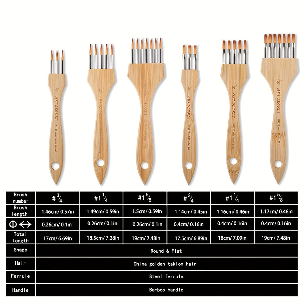 ArtSecret Multi-Tined Comb Set – Creative and Versatile for Painting