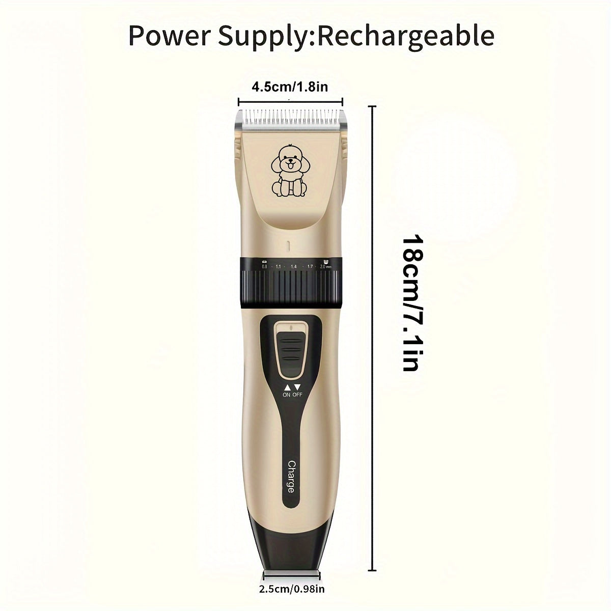 Wireless Pet Groomer – USB Rechargeable and Quiet for Dogs and Cats