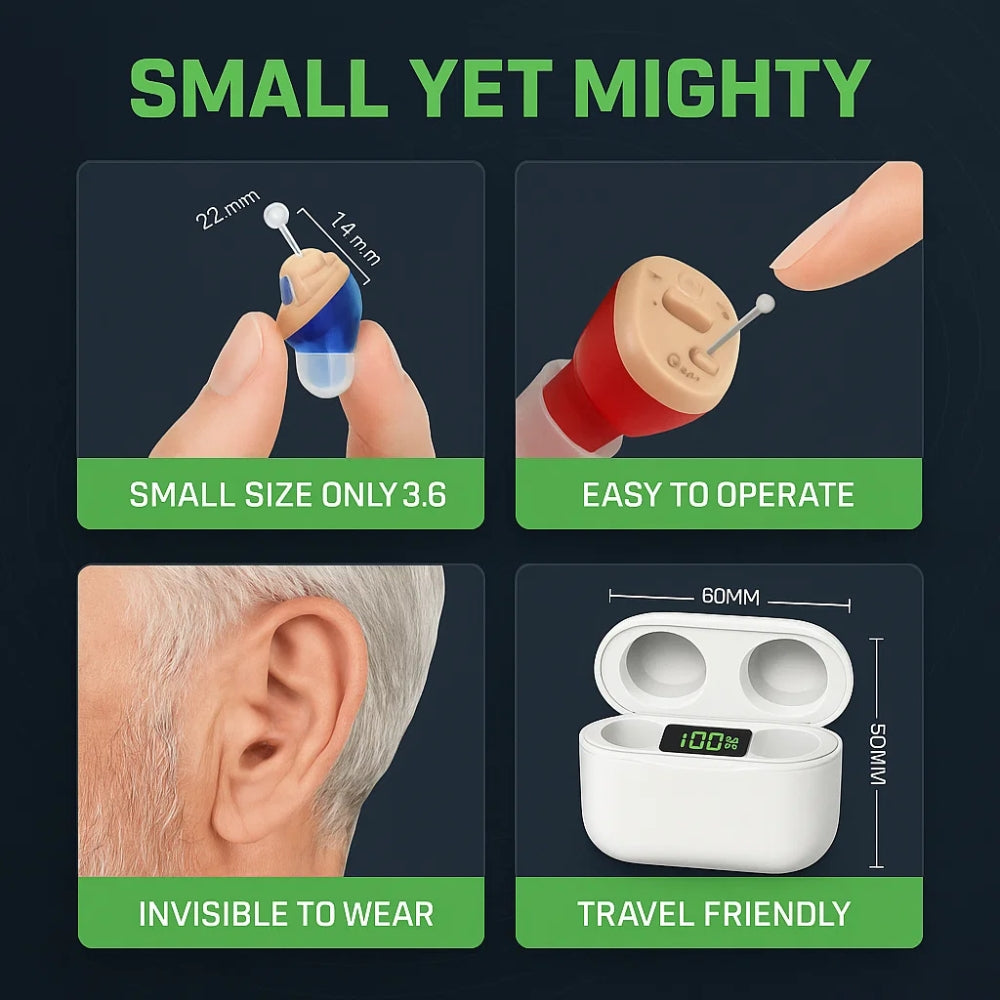 Rechargeable Hearing Amplifier – Invisible & Powerful Sound