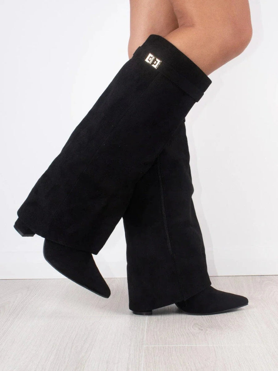 Luxe Suede Over-the-Knee Boots for Women – Comfort and Class