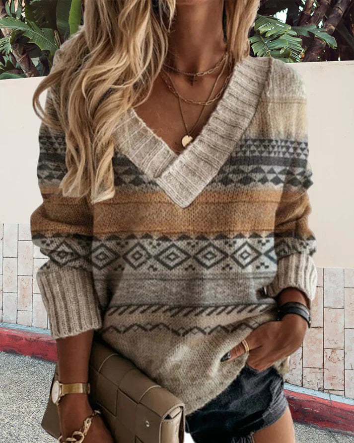 Lina V-Neck Sweater - For a Warm and Stylish Look