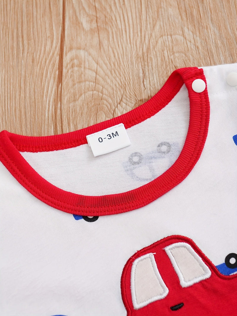 Playful Car Baby Romper for Babies – Perfect for Summer Adventures