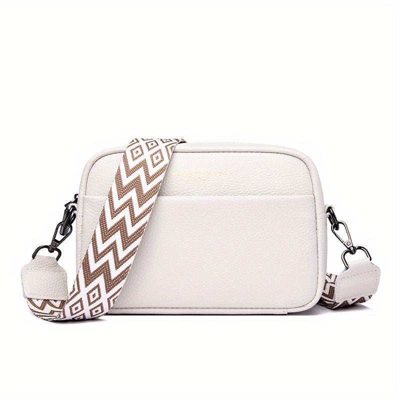 Genuine Leather Crossbody Bag – Practical and Trendy with Guitar Shoulder Strap