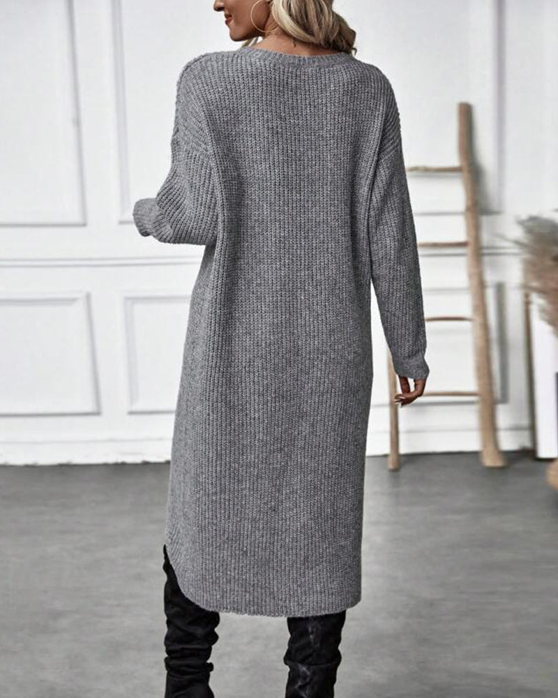 Lotte Asymmetric Knitted Dress – Elegant and Comfortable