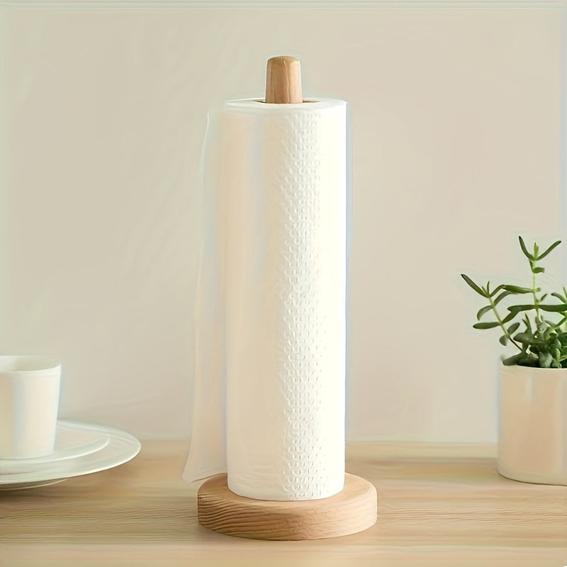 Bamboo Paper Towel Holder with Natural Finish – Stylish and Practical for the Countertop
