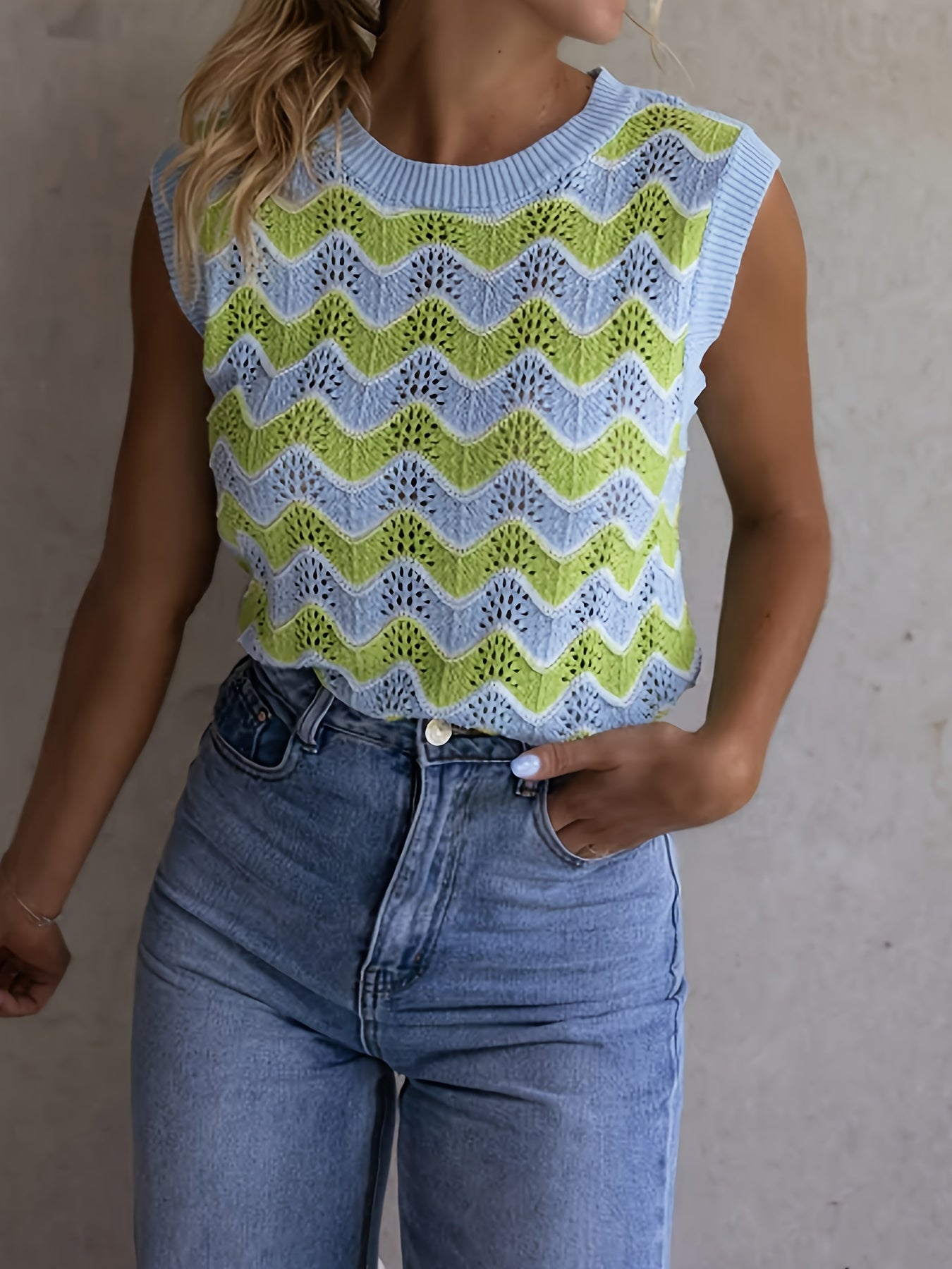 Trendy Knitted Summer Top - Airy and Comfortable for Every Occasion
