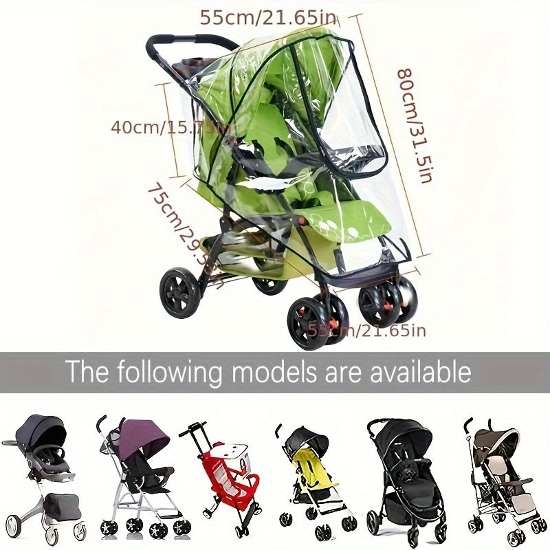 Transparent Stroller Rain Cover - For Weather-Resistant Protection