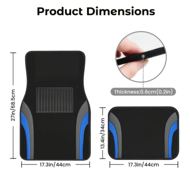 Modern Blue-Grey Car Floor Mats – Durable and Stylish for Any Vehicle