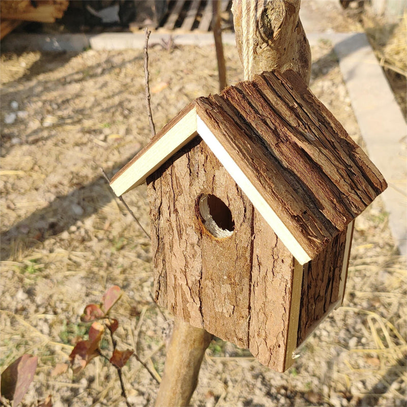 Rustic Wooden Birdhouse – Cozy Home for Garden Birds