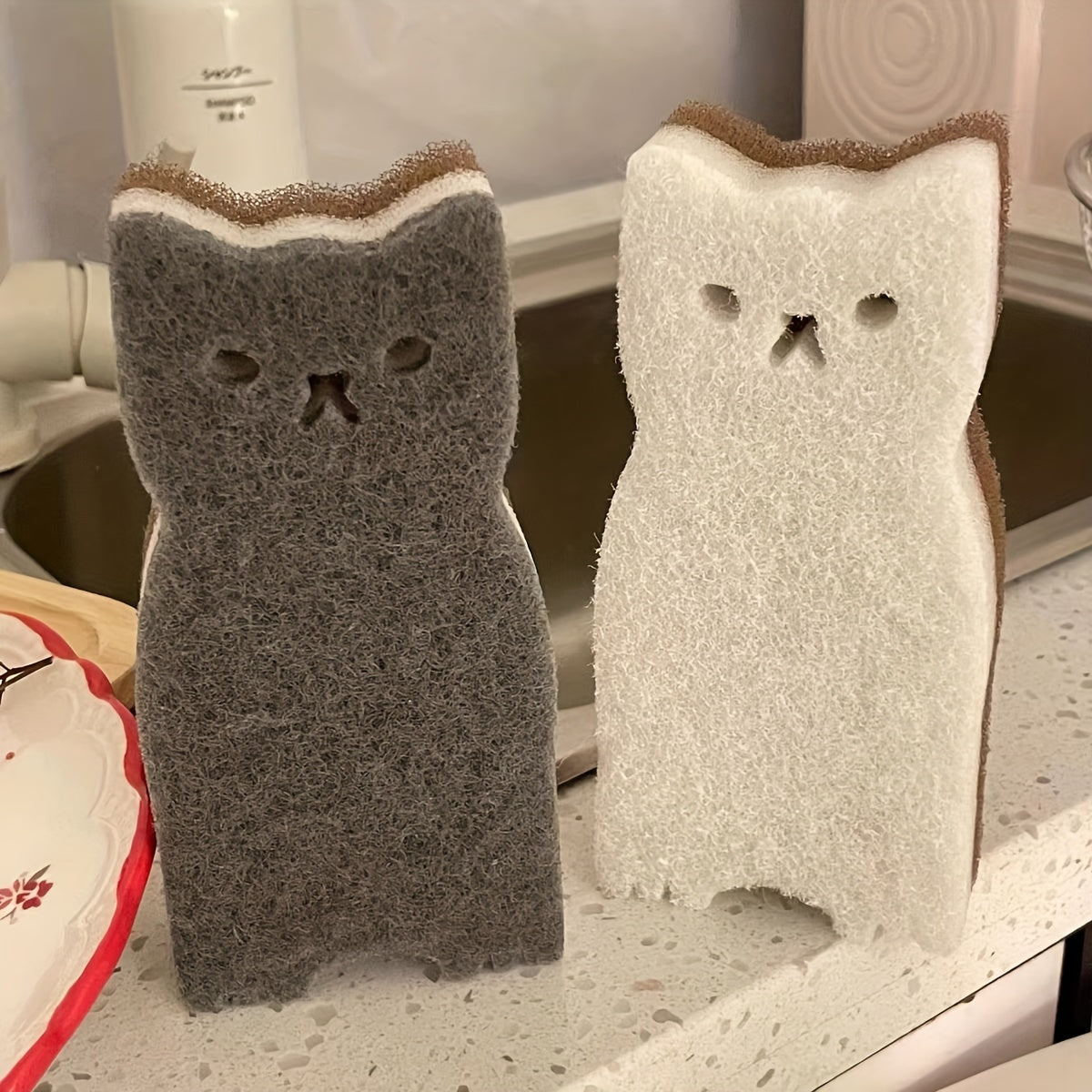 Purrfect Clean Cat Sponge Set – Durable, Cute, and Super Functional