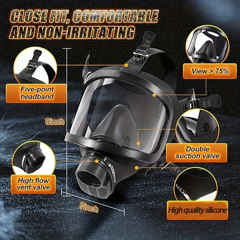 Tactical Full Face Gas Mask - Ultimate Protection Against Chemical Hazards