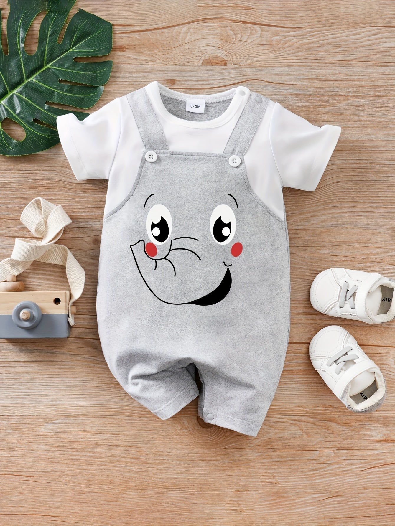 Cute Elephant Baby Romper Set – Perfect for Summer Outdoor Adventures