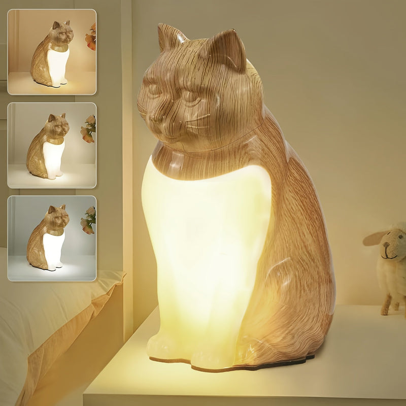 Decorative Cat Night Light with Touch Control and Dimmable Light