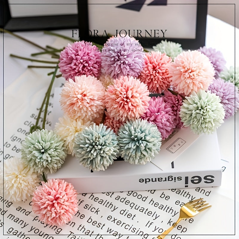 Set of 5 Artificial Chrysanthemum Flowers – Realistic Floral Arrangements for Weddings and Home Decor
