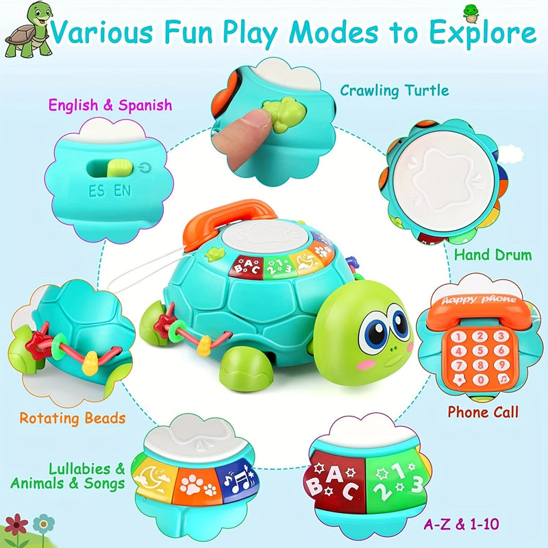 Interactive Musical Turtle Toy for Children – Educational and Fun, With Lights and Sounds