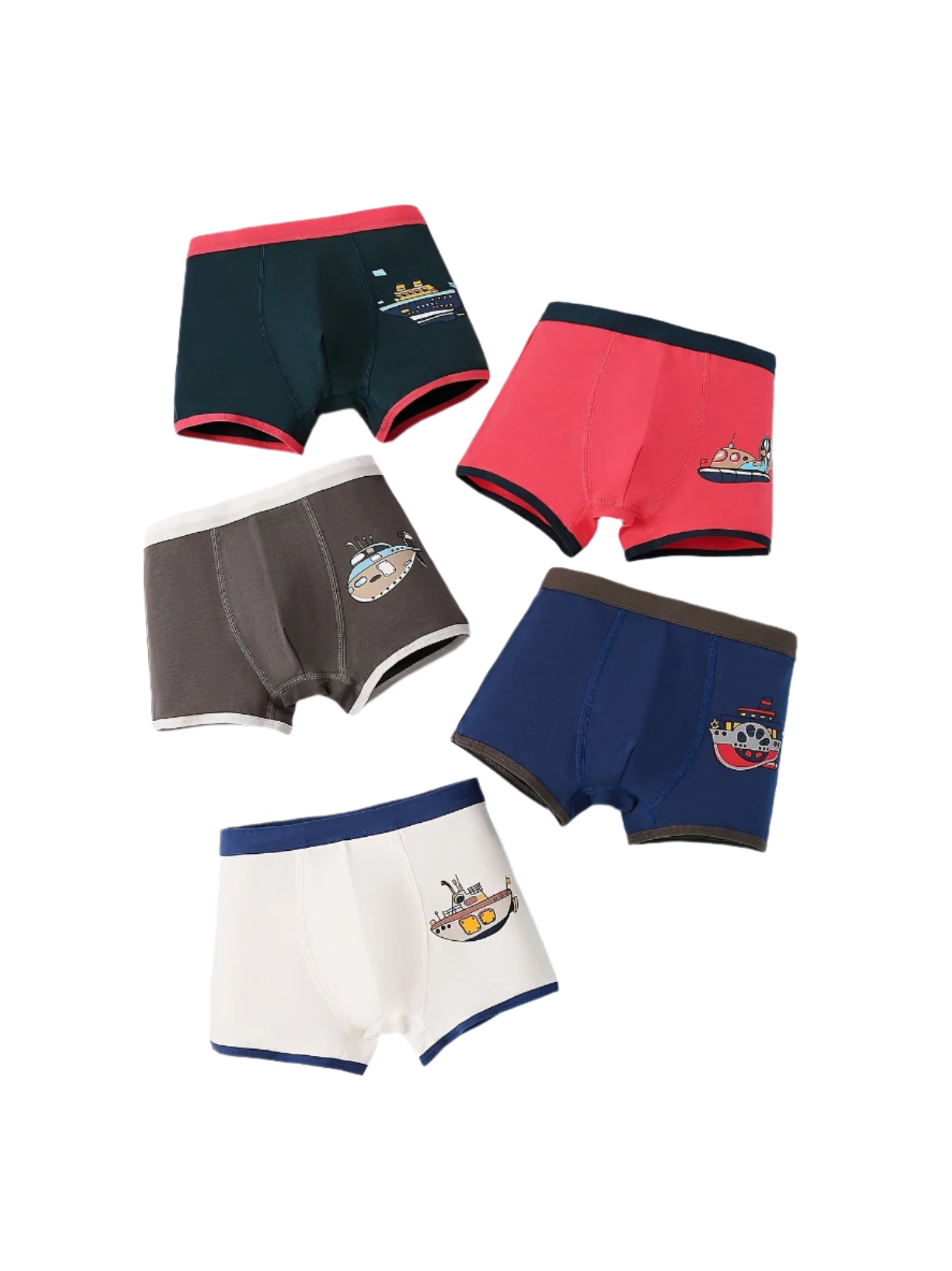 Dinosaur Underwear for Boys - 5-Piece Set of Comfortable Boxers