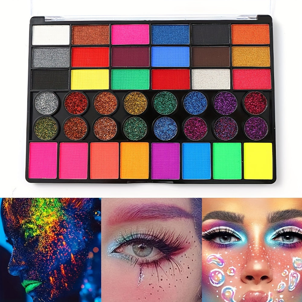 42-Color Water-Based Face and Body Paint Set – Perfect for Creative Art and Painting