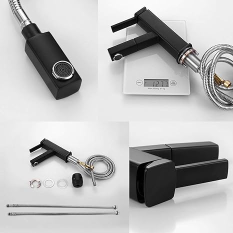 Luxury Bathroom Tap with Pull-Out Hand Shower – Stylish and Functional