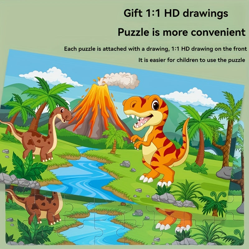 Educational Dinosaur Puzzle - For Creative Learning and Fun Play