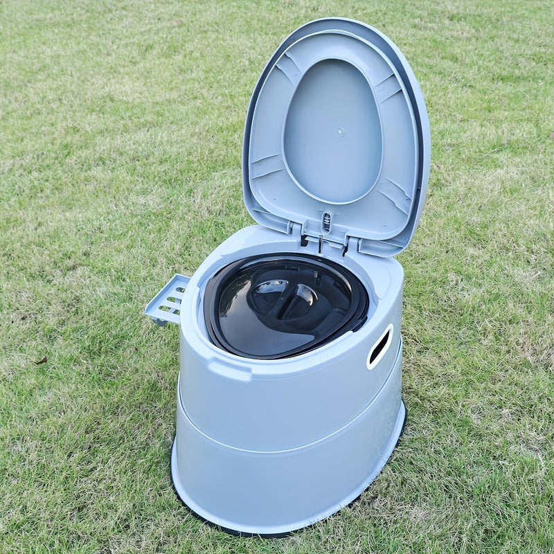 Portable Gray PVC Toilet - Comfortable and Convenient for Camping and Emergency Use