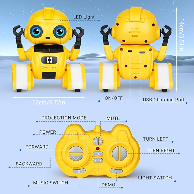 Interactive Robot Toy – Dancing Movements and Star Projection